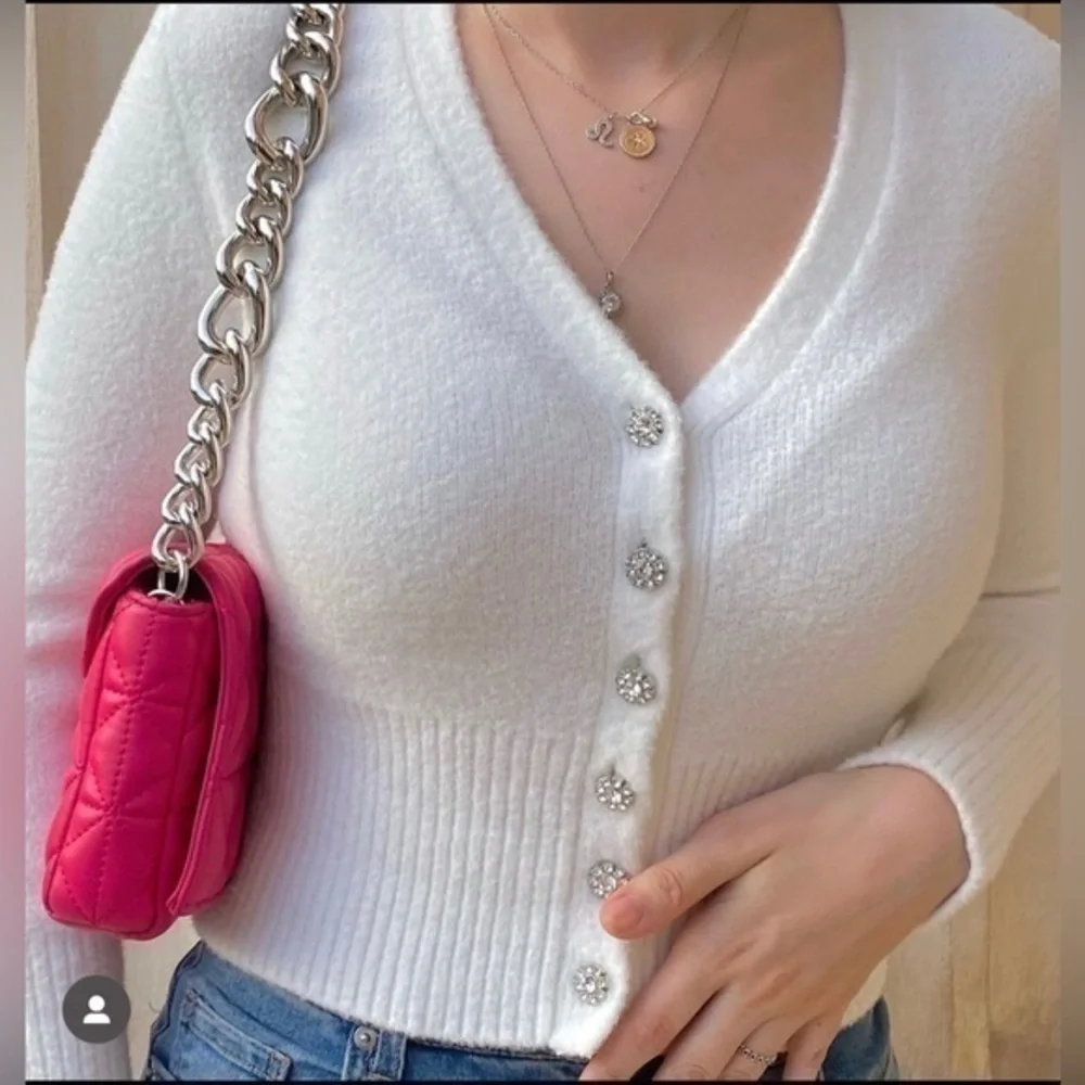 ZARA Jewel button knit cardigan 9598 197 - Picture 5 of 16